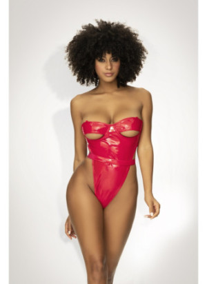 Body en vinyle rouge scintillant - MAL2742RED